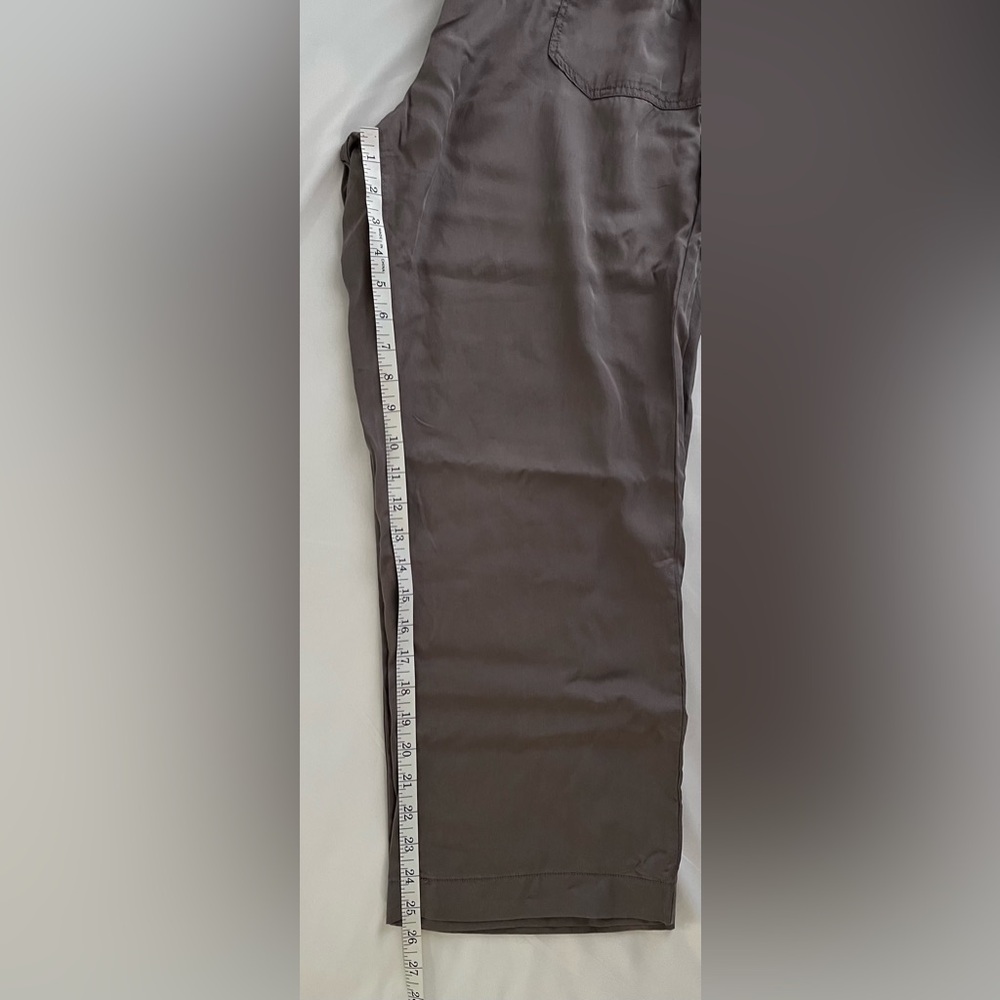 For The Republic Wide Leg Pants Taupe Tencel Lightweight Women’s XL Cropped - Picture 9 of 10